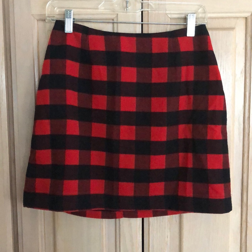 Old Navy buffalo check flannel skirt